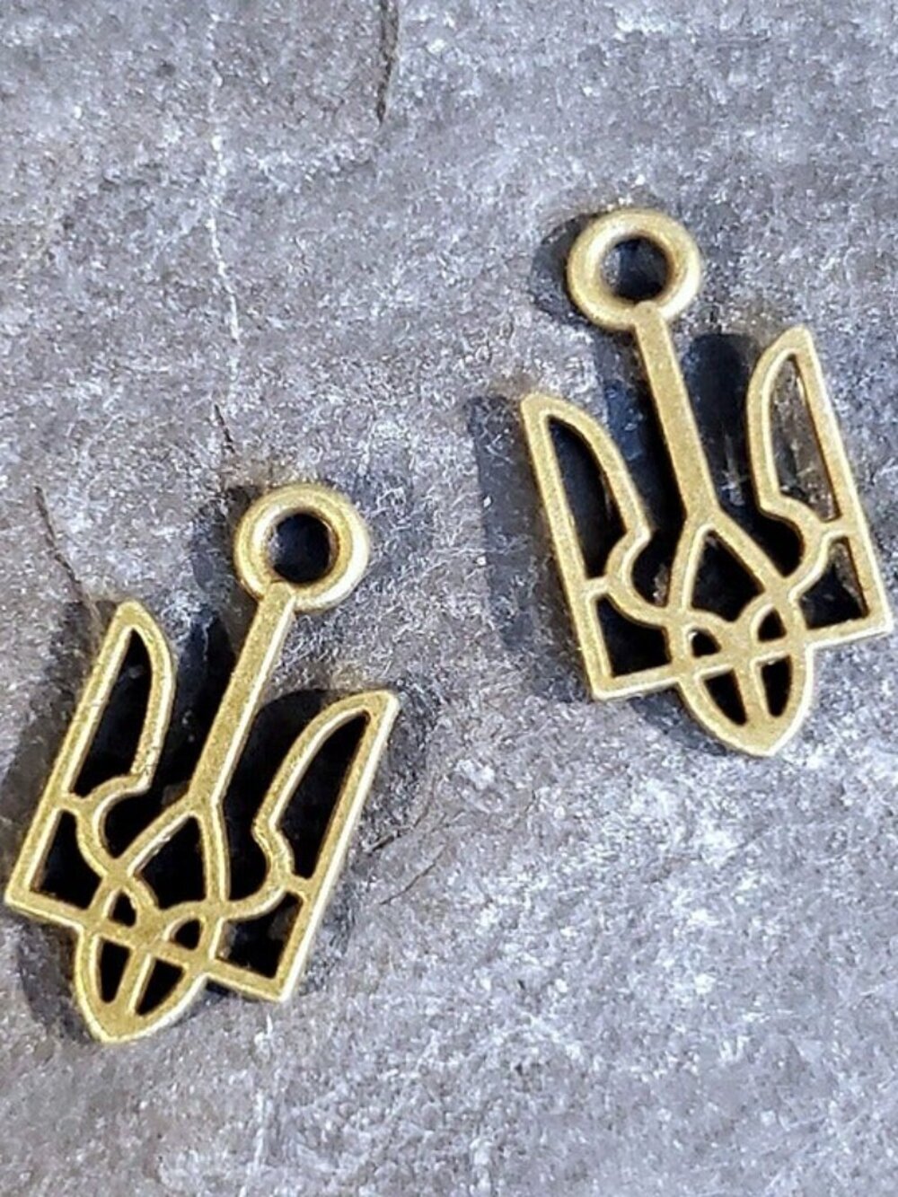Bronze Ukraine National Emblem Ukrainian Symbol 18x9mm Charms Pendants 10 pcs - Picture 8 of 12